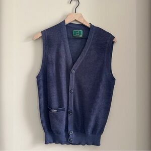 Masters Augusta National Golf Club Men’s Sweater Vest Navy Button Front Small